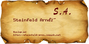 Steinfeld Arnó névjegykártya